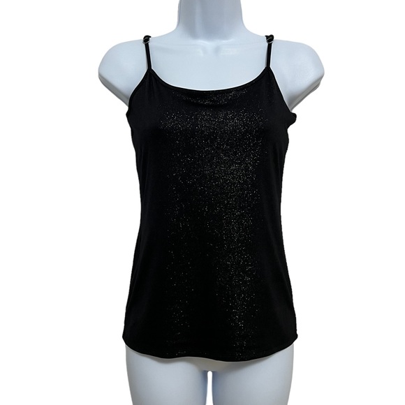 White House Black Market Tops - White House Black Market Black Sparkle Cami